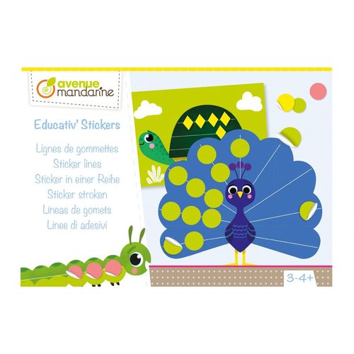Clairefontaine Boîte Créative, Educativ' Stickers, Lignes De Gommettes