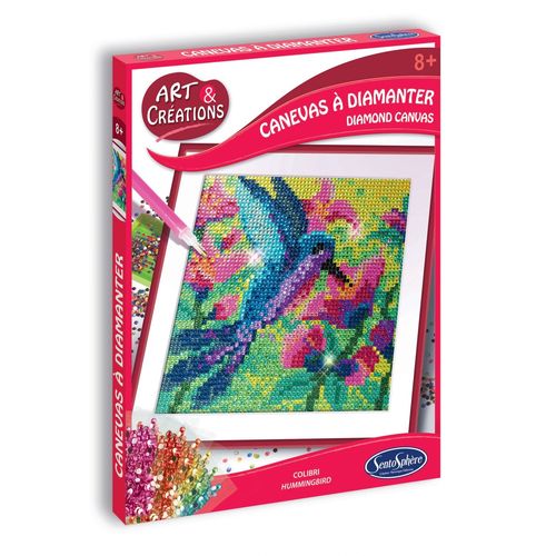 Sentosphère Art & Créations - Canevas A Diamanter - Colibri