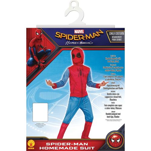 Rubie's Spider-Man Homecoming - Déguisement Classique "Sweat" Avec Couvre-Bottes + Cagoule - Taille L