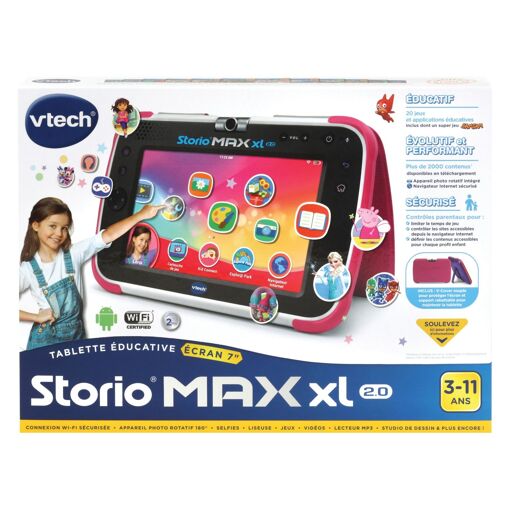 VTech Storio Max XL 2.0 rose - Tablette &eacute;ducative