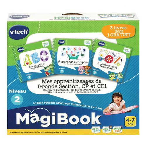 Vtech Magibook - Mes Apprentissages De Grande Section, Cp Et Ce1 (Abc À La Découverte De L'alphabet, A La Découverte Des Sciences, J'apprends À Compter Avec Rex; Bella Et Leurs Amis)