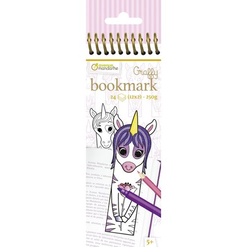 Graffy Bookmark Carnet De Coloriage À Spirale - Licornes