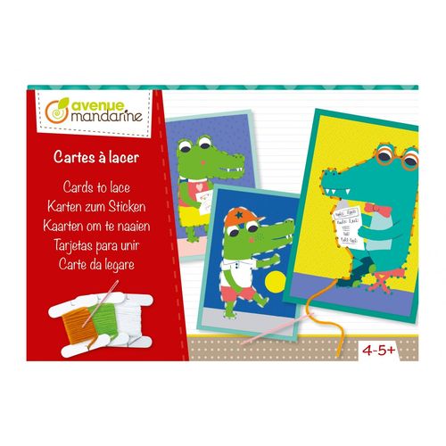 Clairefontaine Boîte Créative, Cartes À Lacer, Famille Croco