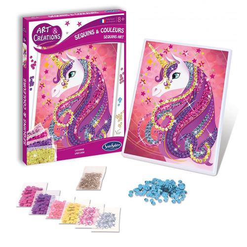 Sentosphère Art & Créations Sequins & Colours - Licorne