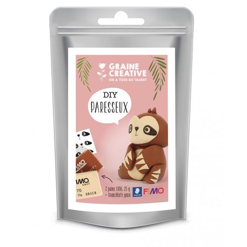 Graine Creative Sachet Fimo 2x25g - Paresseux
