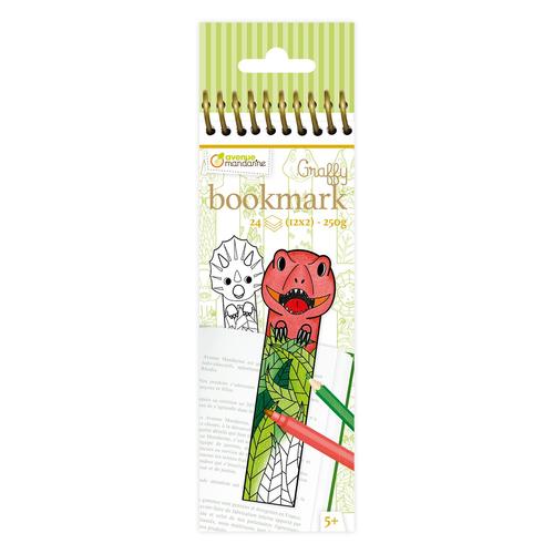 Graffy Bookmark Carnet De Coloriage À Spirale - Dinosaures