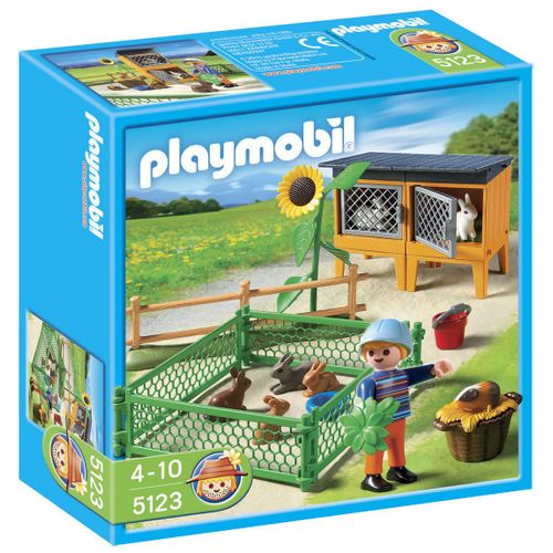 Playmobil 5123 - Enclos À Lapins Et Enfant