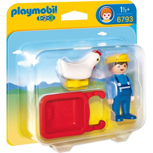 6793 - 1.2.3. Playmobil - Fermier Avec Brouette