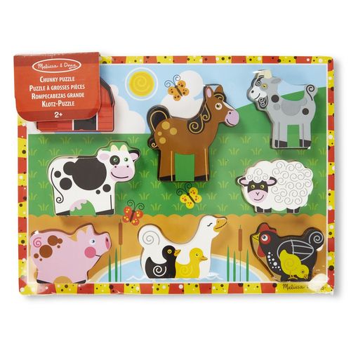 Melissa & Doug Puzzle 8 Figurines Animaux Ferme