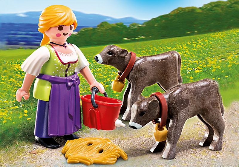 Playmobil 4778 Special Plus - Eleveuse Avec Veaux 0115 - 4