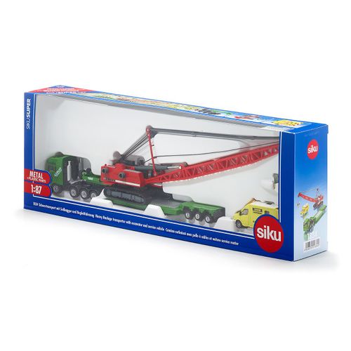 Sikusuper Camion Surbaissé Avec Pelle À Cables Et Voiture De Service
