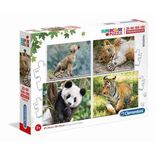 Puzzle Enfant 20+60+100+180 Pièces - Bébés Animaux