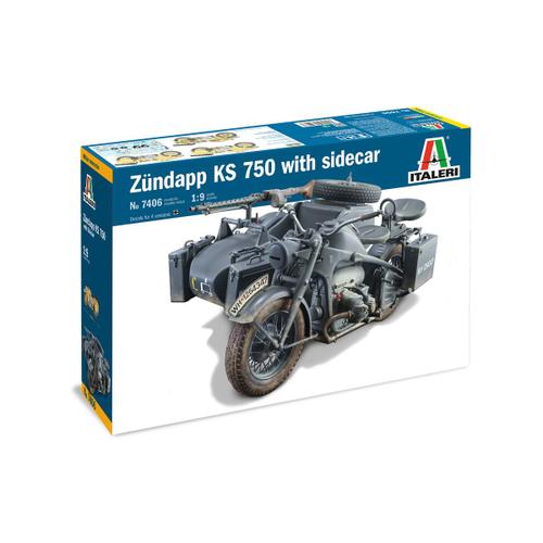 Italeri Maquette Plastique Reproduisant Zündapp Ks 750 Sidecar 1/9-T2m