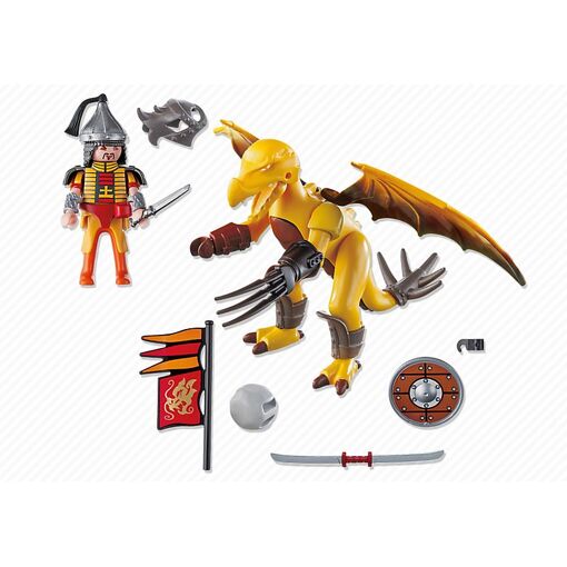 Playmobil 5462 - Dragon De Pierre Avec Guerrier - 4