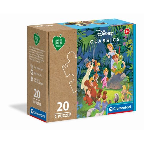 Puzzle Enfant 2x20 Pièces Pff - Le Livre De La Jungle & Peter Pan