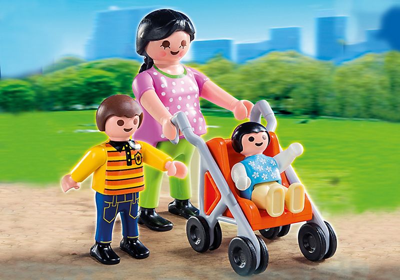 4782 - Playmobil Special Plus - Maman Avec Enfants Et Landau - 4