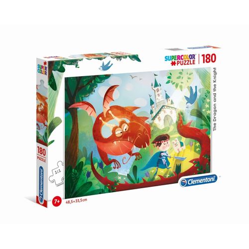Puzzle Enfant 180 Pièces - Château Et Dragon