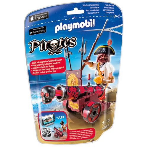 Playmobil 6163 - Pirate Avec Canon Rouge