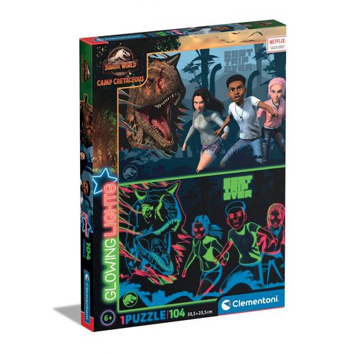 Puzzle Enfant Glowing Lights 104 Pièces - Jurassic World Camp Cretaceous