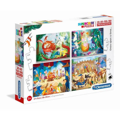 Puzzle Enfant 20+60+100+180 Pièces - Au Temps Médiéval