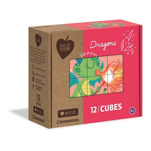 Clementoni Cubes 12 Pff - Dragons