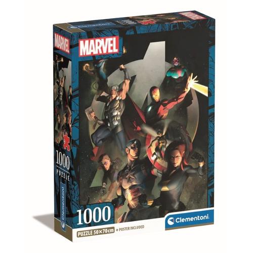 Puzzle Adulte Compact 1000 Pièces - Marvel, Les Avengers