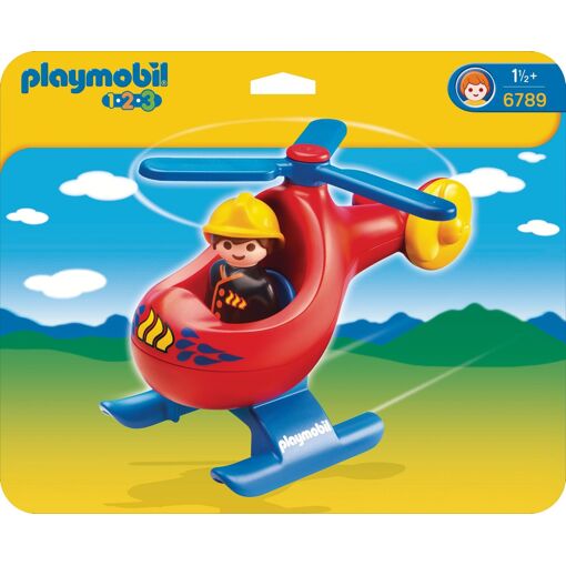 Playmobil 6789 - Pompier Avec H�licopt�re 1.2.3 - 3