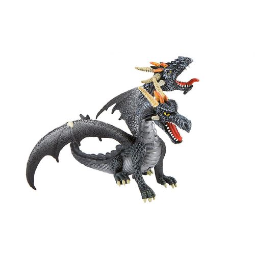 Figurines Figurine Dragon A Deux Têtes Noir - 14 Cm