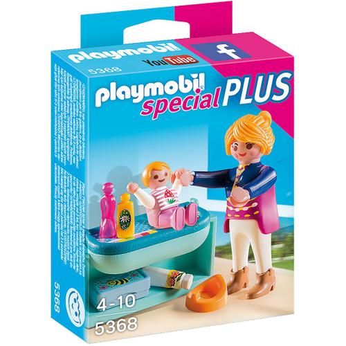 Playmobil 5368 - Maman Avec Bébé Et Table À Langer