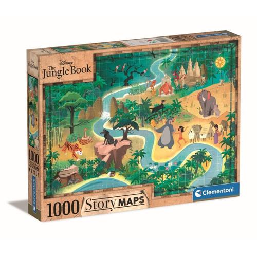 Puzzle Adulte Disney Maps - 1000 Pièces - Le Livre De La Jungle