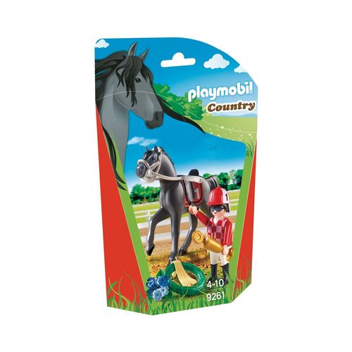 Playmobil 9261 - Jockey Avec Cheval De Course