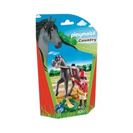 Playmobil 9261 - Jockey avec cheval de course