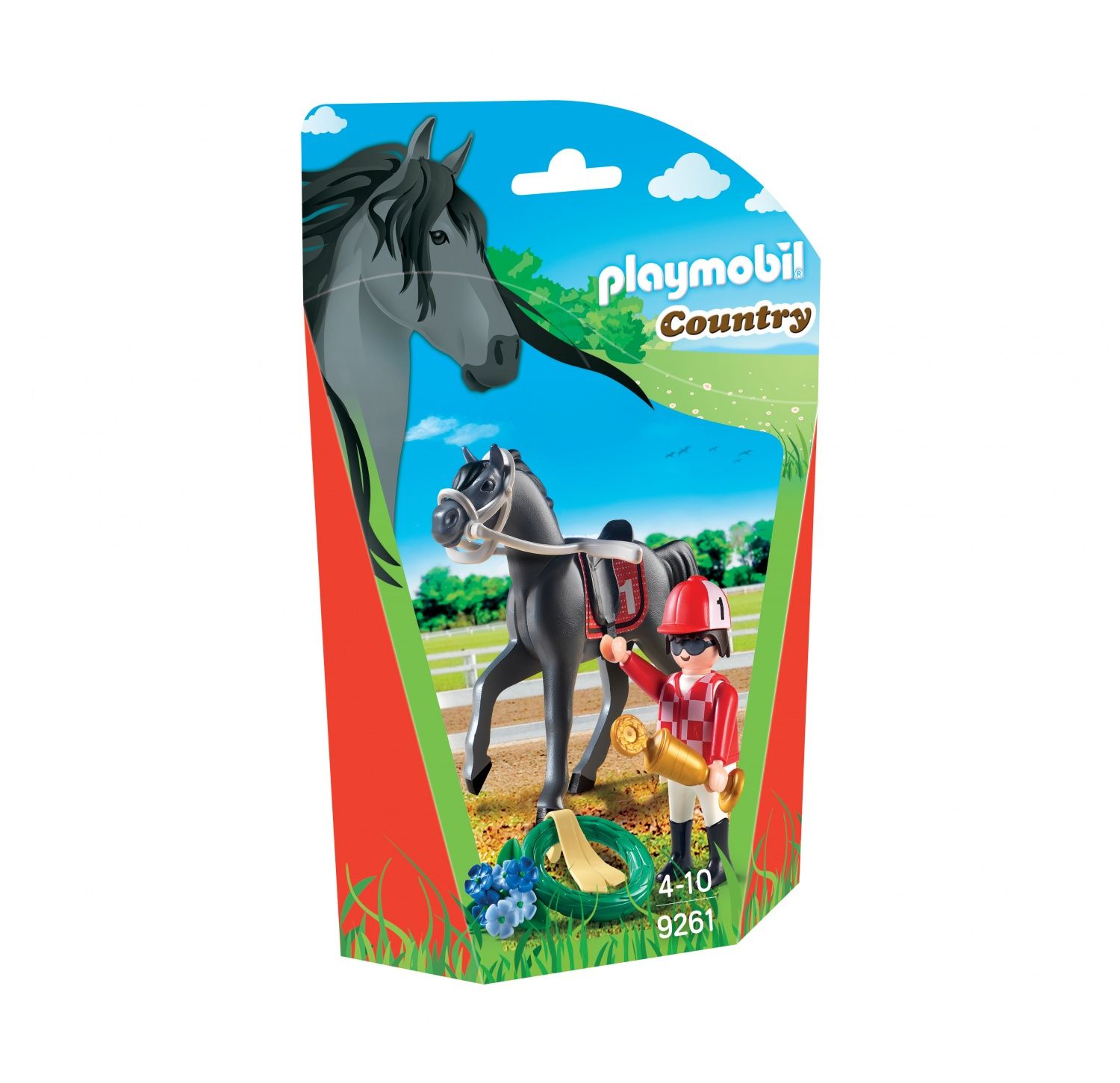 Playmobil 9261 - Jockey Avec Cheval De Course - 2