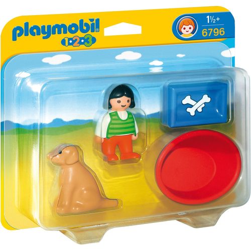 6796 - 1.2.3. Playmobil - Enfant Avec Chien