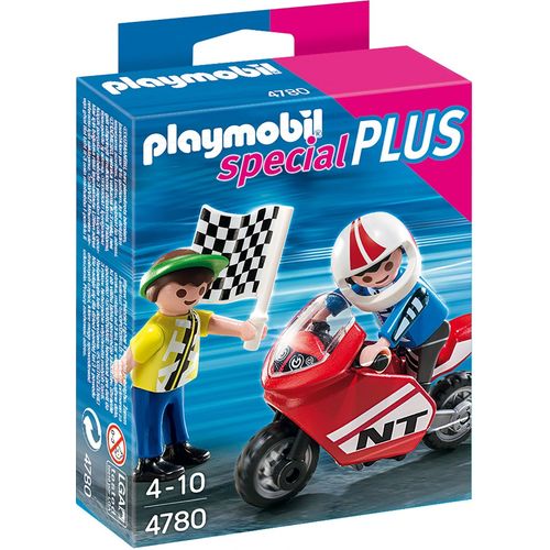 4780 - Playmobil Special Plus - Enfants Avec Moto De Course