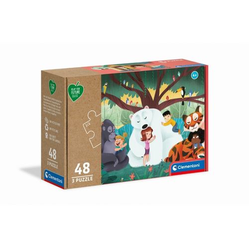 Puzzle Enfant 3x48 Pièces Pff - Monde Imaginaire