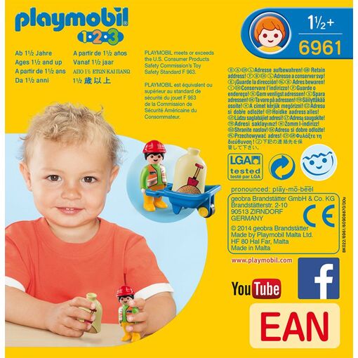 Playmobil 6961 - Ouvrier Avec Brouette - 2
