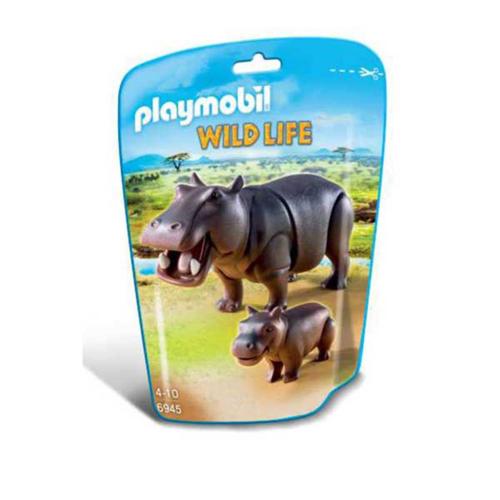 Playmobil 6945 - Hippopotame Et Son Petit