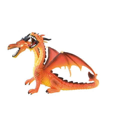 Figurines Figurine Dragon A Deux Têtes Orange - 14 Cm