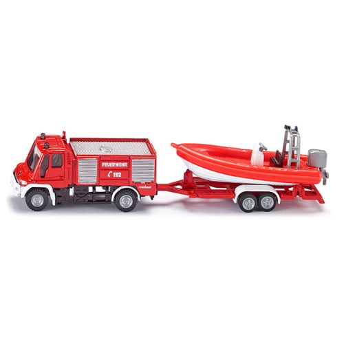 Sikusuper Unimog Pompiers Avec Bateau