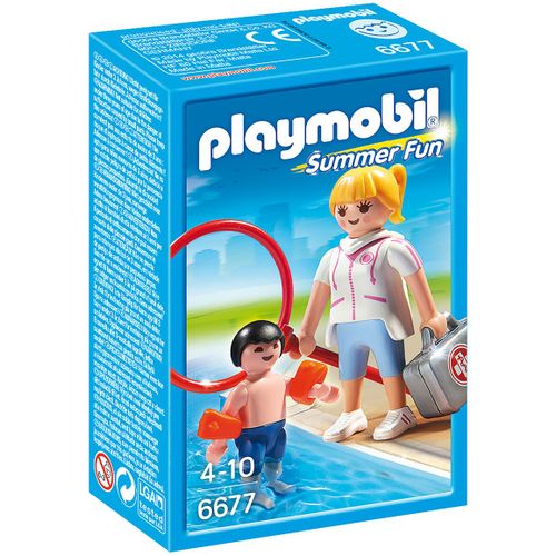 Playmobil 6677 - Maître Nageur Avec Enfant