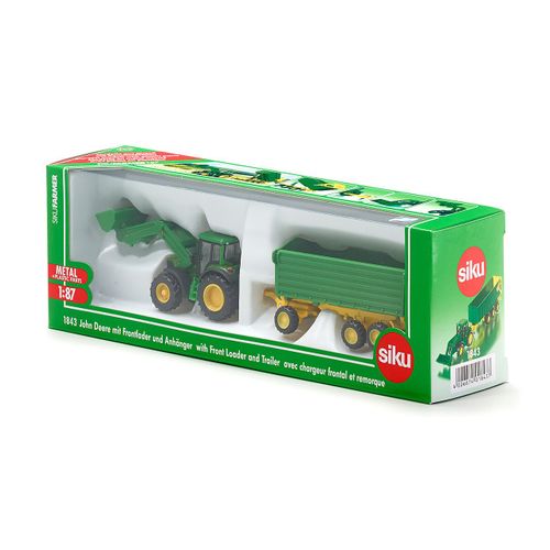 Sikufarmer John Deere Avec Chargeur Frontal Et Remorque