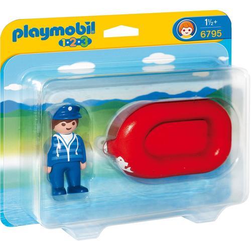 6795 - 1.2.3. Playmobil - Vacancier Avec Bateau