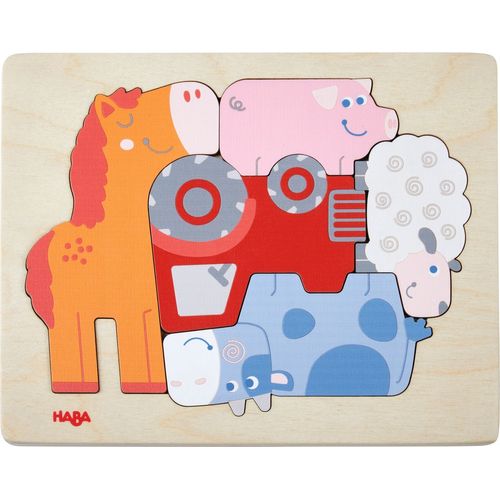 Haba Puzzle En Bois  Animaux De La Ferme