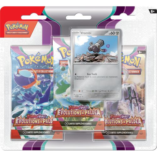 Asmodee Pokémon : Pack 3 Boosters Ev02