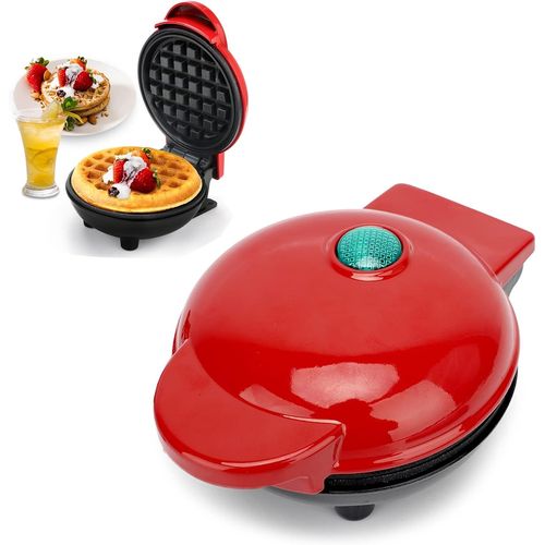 Mini Gaufrier Rond, Machine à Gaufre et Pancake Waffle Maker Classiques pour Cadeaux de Noël, Crêpes, Biscuits, Chaffle, Snack, Gaufres Belges