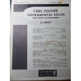 Partition Carl Fischer / Instrumental Solos Clarinet