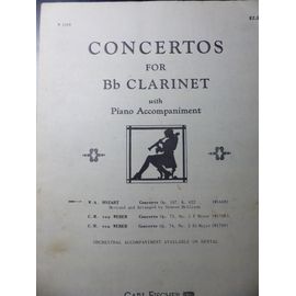 Partition Carl Fischer / Concertos For Bb Clarinet