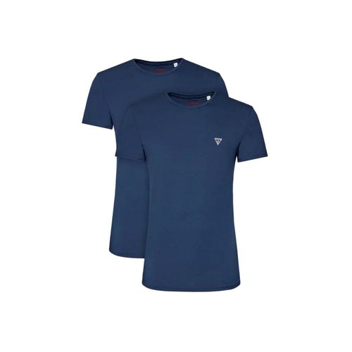 T Shirt Guess Pack X2 Triangle Homme Bleu