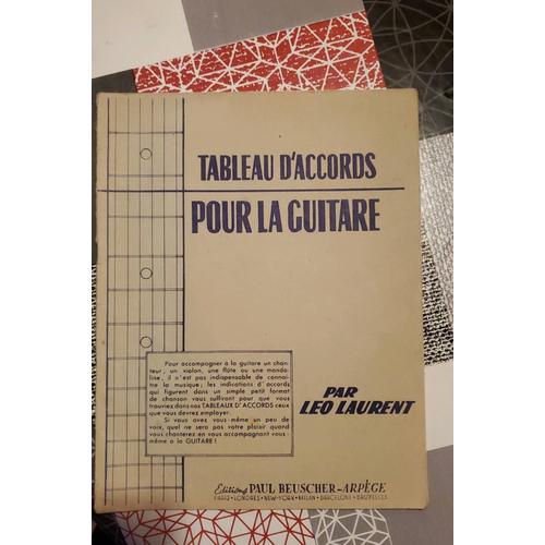Tableau D'accords Pour La Guitare Par Leo Laurent. Éditions Paul Beuscher.